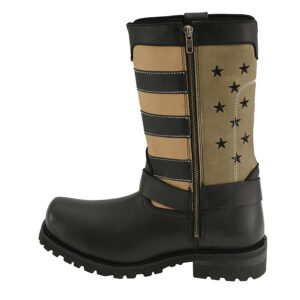 A pair of boots with stars and stripes on them.