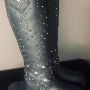 A close up of the bottom of a pair of boots