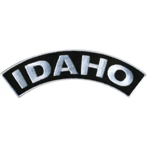 A black and white idaho patch.