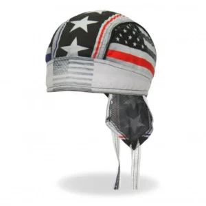 A helmet with an american flag design on it.