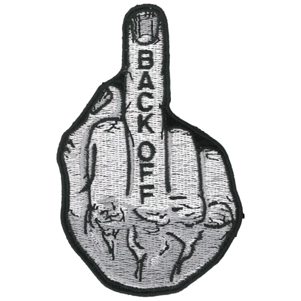A black and white picture of a finger pointing back