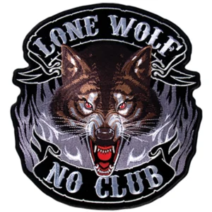 Lone wolf no club patch
