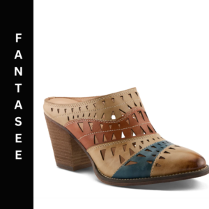 A pair of shoes with cut outs on them.